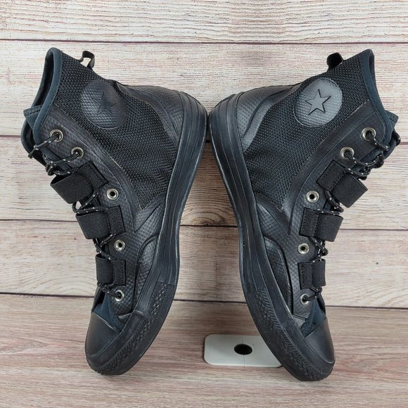Converse Chuck 70 Tech Hiker HI Top Triple Black Men's Size 11.5 Lace Sneakers - Picture 4 of 8
